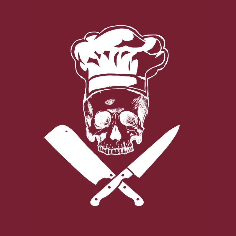 Chef profession skull knife gift