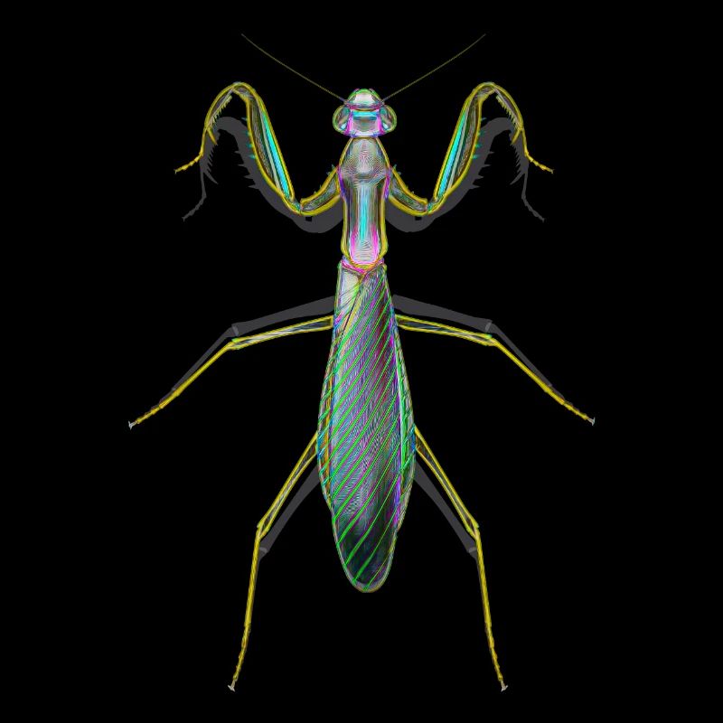 Green Neon Praying Mantis