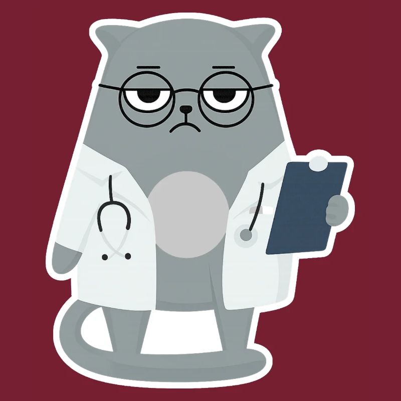 Cat Grumpy Arzt - Katze