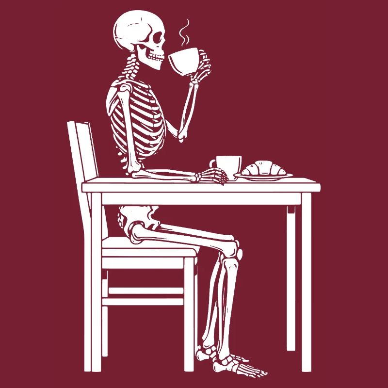 Skelett-Kaffeepause