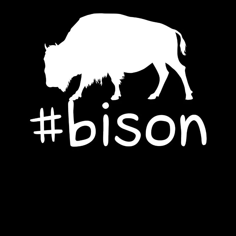 Funny Bison Hashtag