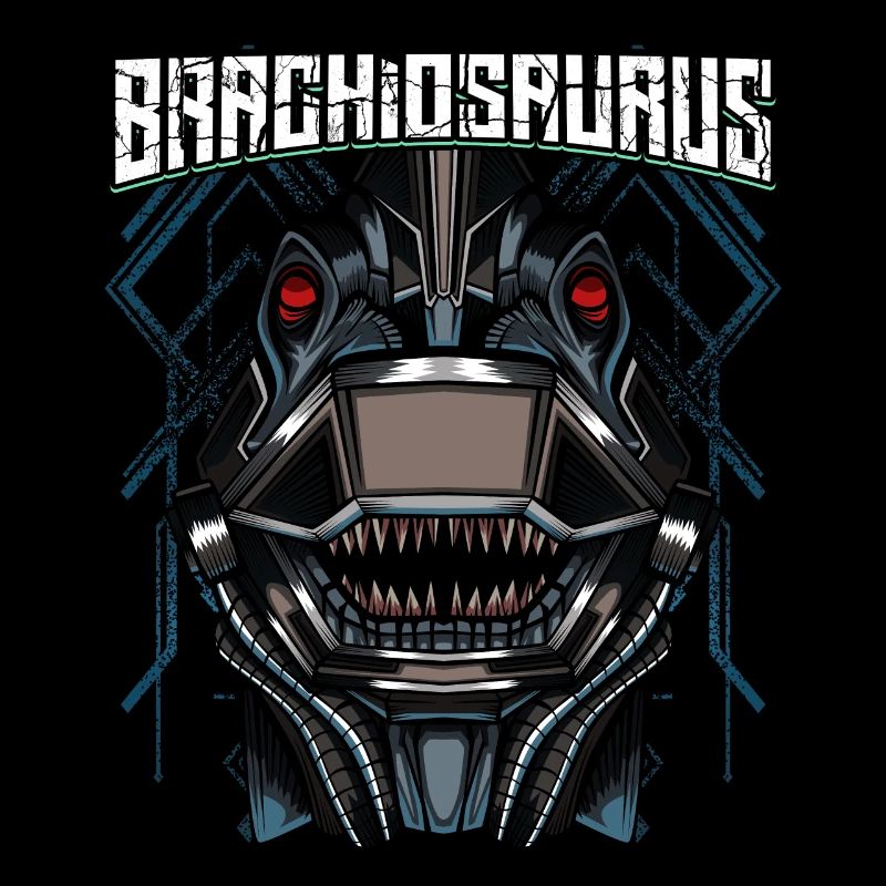Cyborg Brachiosaurus Dinosaure Scifi