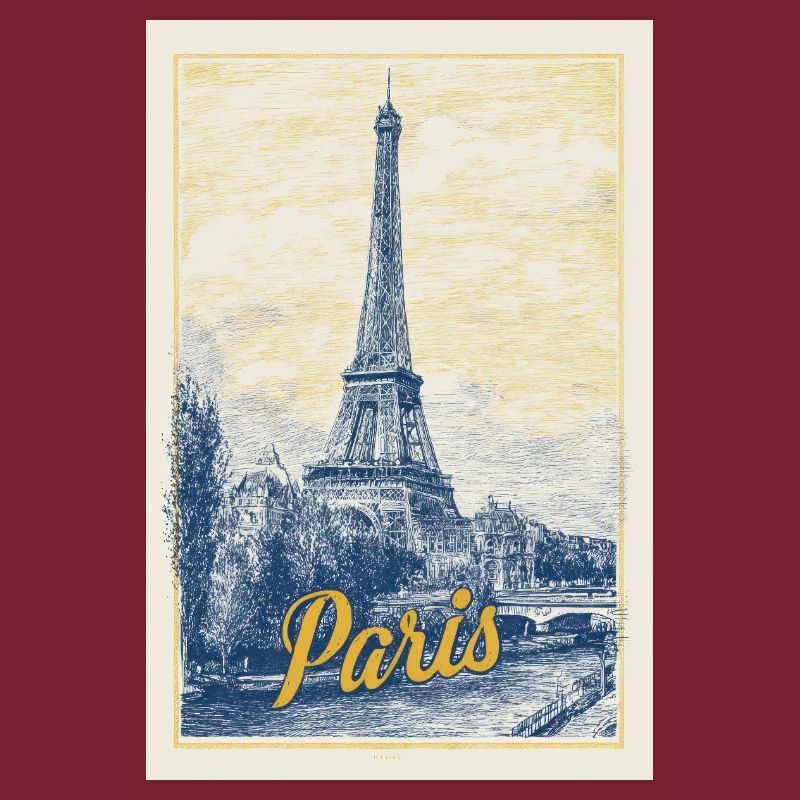 Paris Eiffel Blueprint