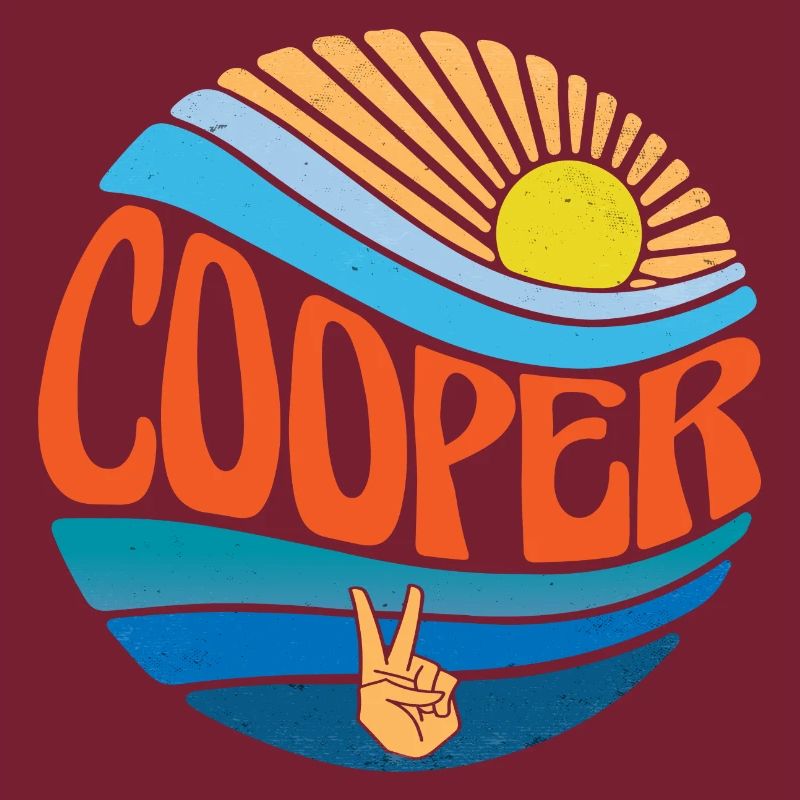 Cooper Shirt Vintage Sunset Cooper Groovy Tie Dye