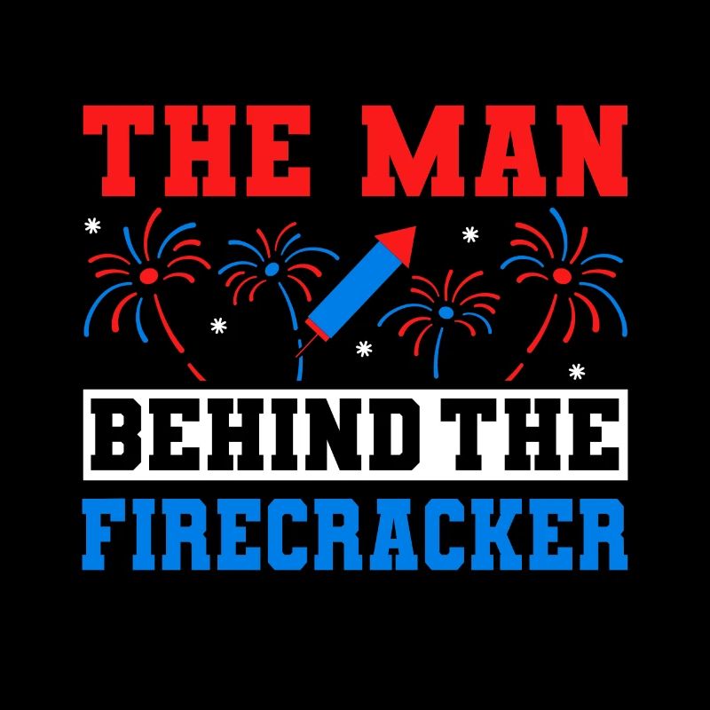 The Man Behind The Firecracker US Flag