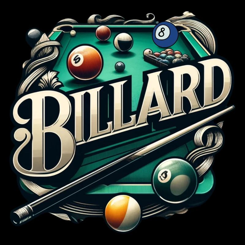 Billard spielen den Queue am Billardtisch