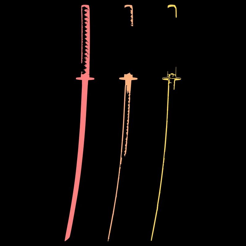Katana trois couleurs rétro Samurai épées Japon