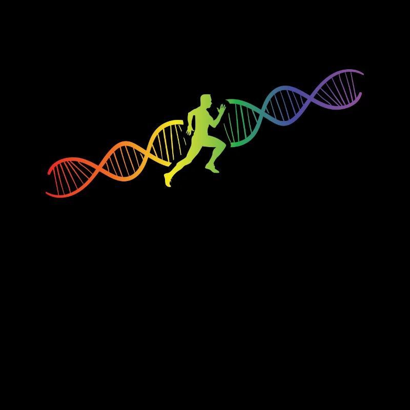 DNA Helix Rainbow Genetics Jogging Colorful