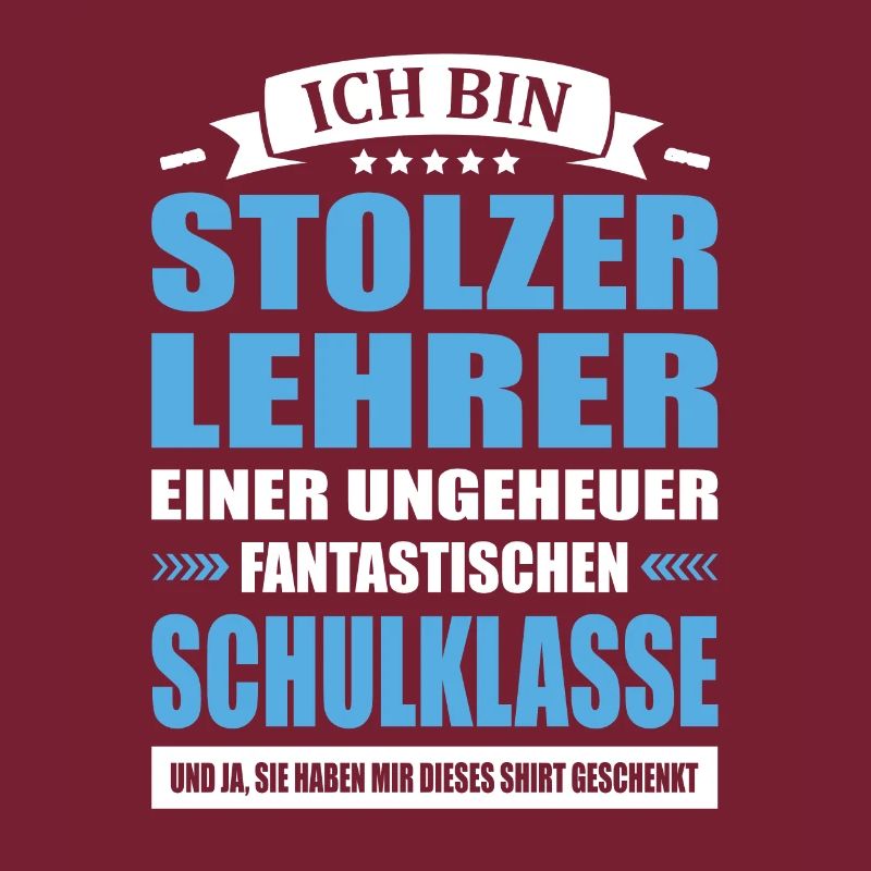 Ich Bin Stolzer Lehrer Abschied Schulklasse