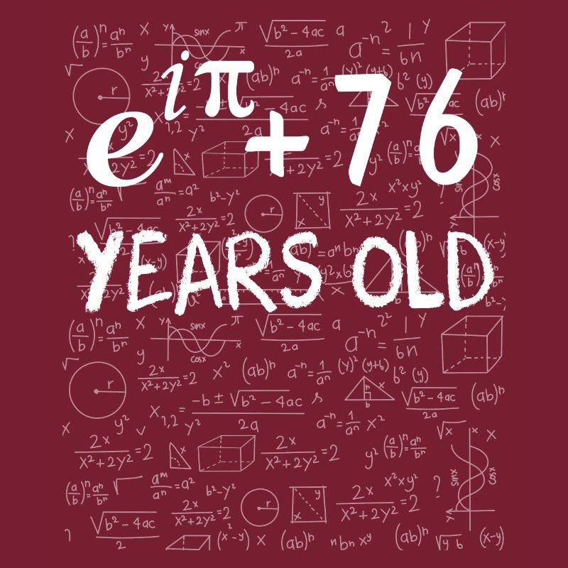 75th birthday 75 years Euler Identity math gift