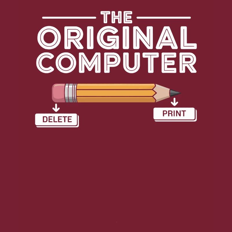 Der Original Computer – Bleistift Delete & Print