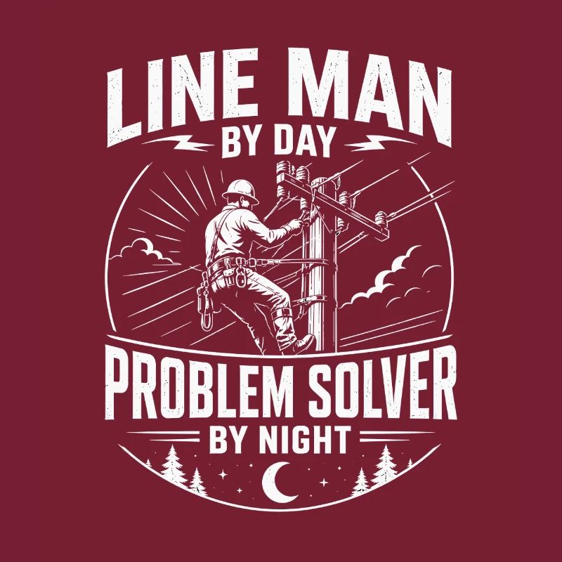 Power Line Cable Technician Motif