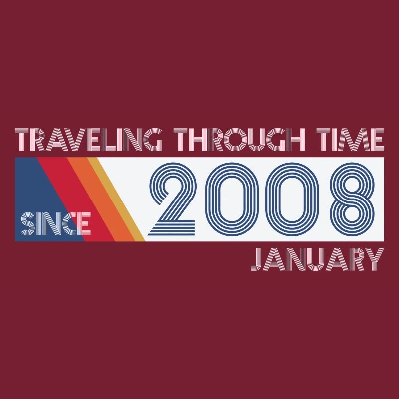 Funny Zeitreise Geburtstags Design January 2008