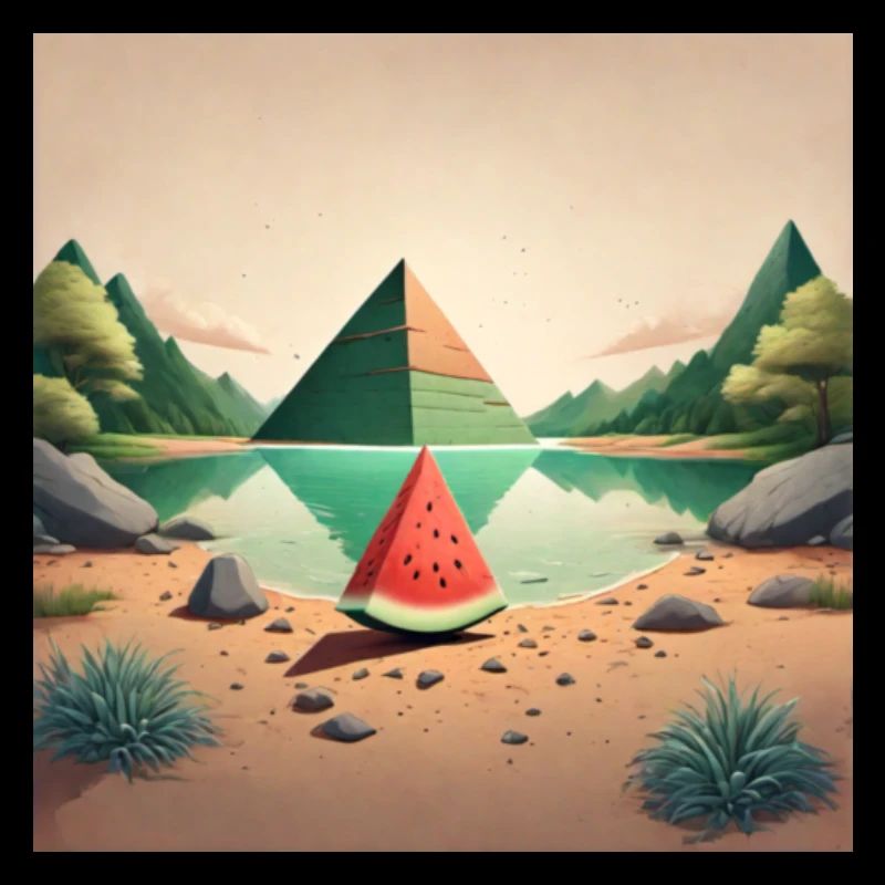 Melone mit Pyramide