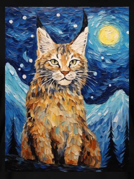 Lodjur, Van Gogh, Stjärnklar Natt, Djur, Stor Katt
