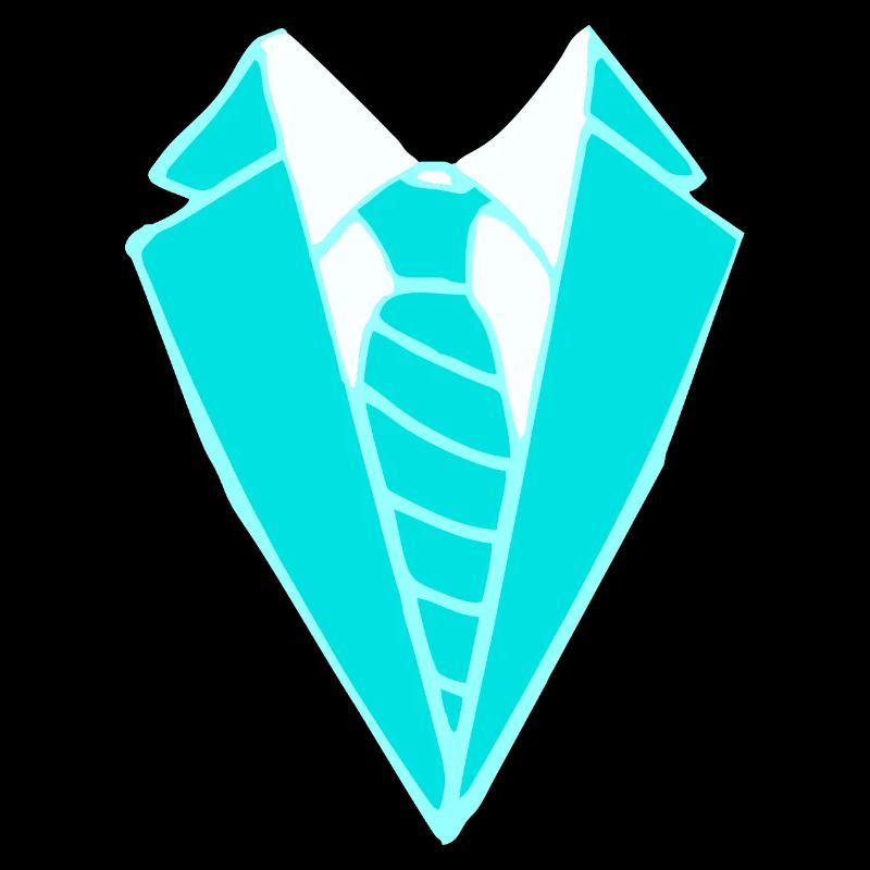 Costume Cravate Art Turquoise