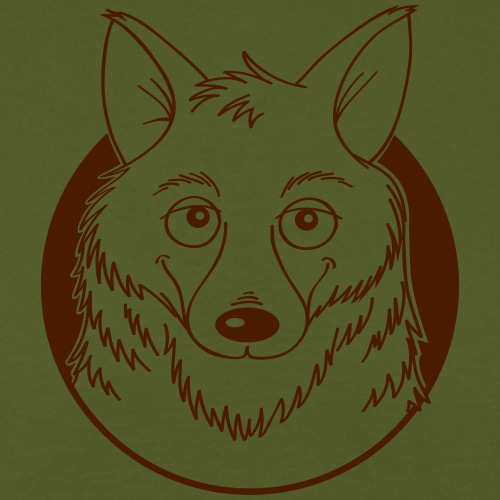 warmherziger Wolf - Männer Bio-T-Shirt