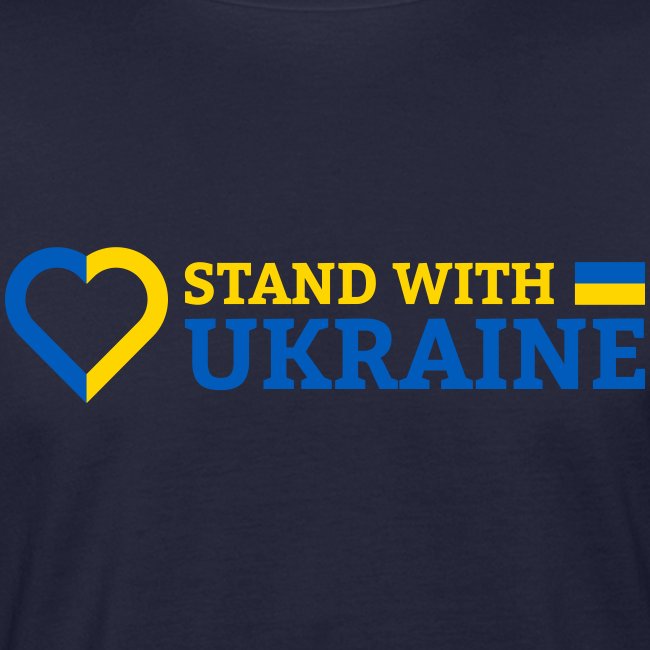 Stand With Ukraine Support Solidarität Herz Flagge