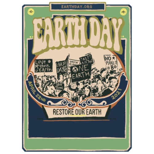 Earth Day 2021 Restore Our Earth - Ekologiczna koszulka męska