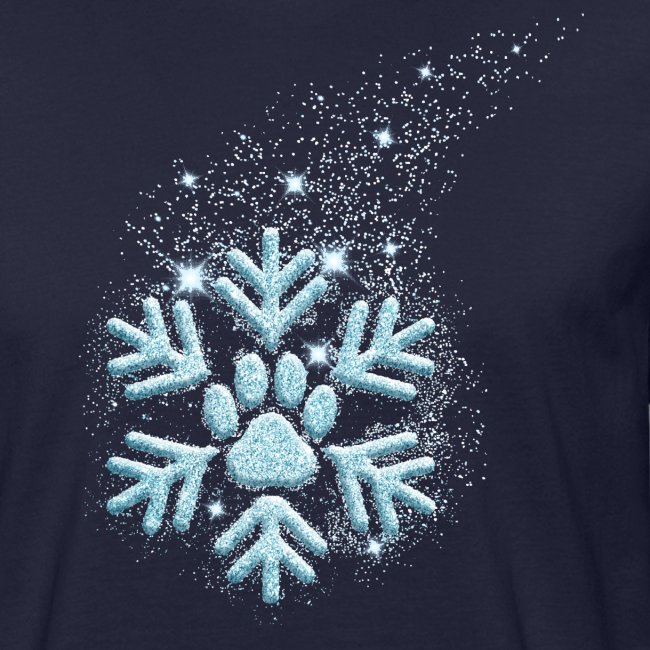 Vorschau: dog paw snowflake - Männer Bio-T-Shirt