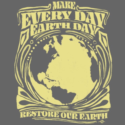 Make every day Earth Day SUNSHINE YELLOW - Ekologiczna koszulka męska
