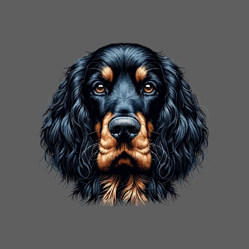 Visage de chien - Gordon Setter
