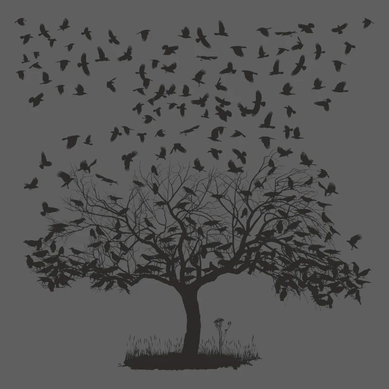 Crows in a tree