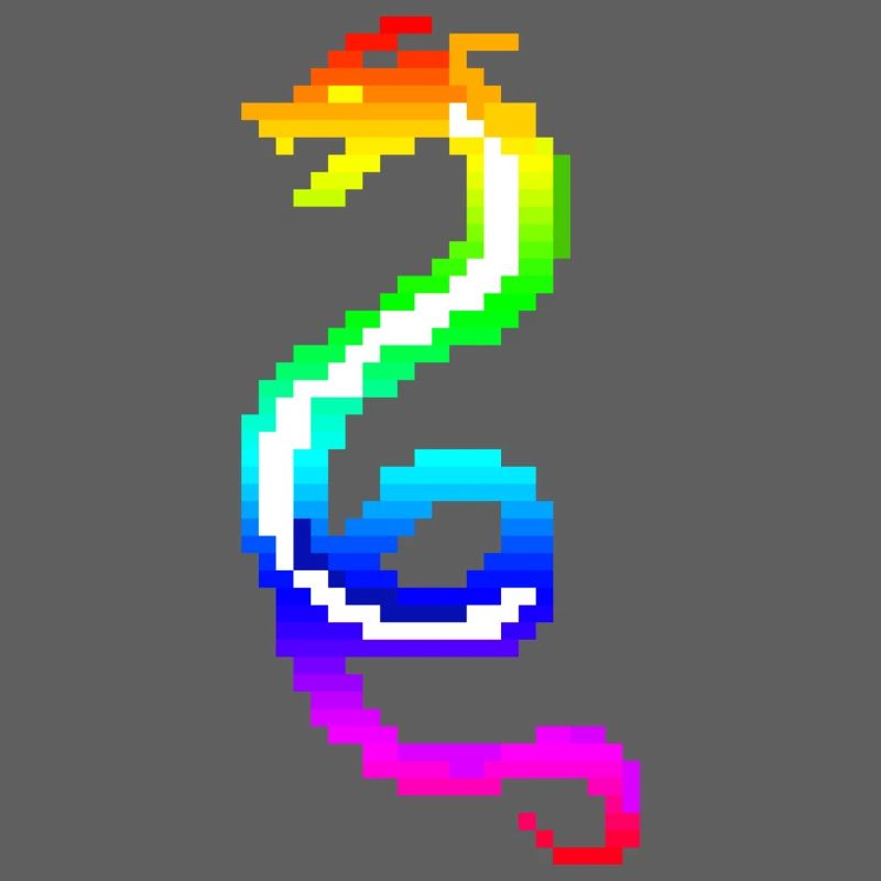 Bunter Retro-Drache