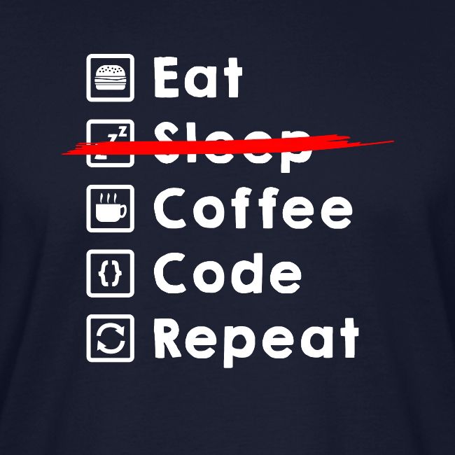 Eat Coffee Code Repeat light