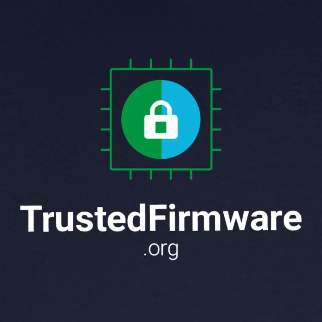 TrustedFirmware Logo vertical white