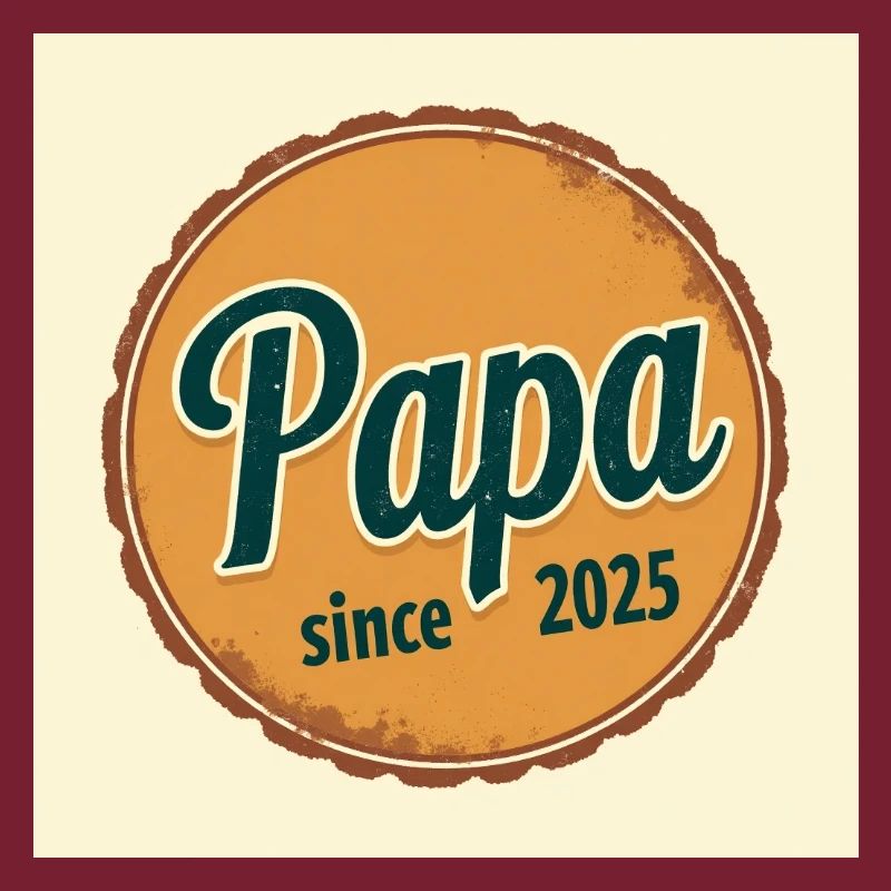 Flux Dev A worn retroinspired logo 2025 papa dady