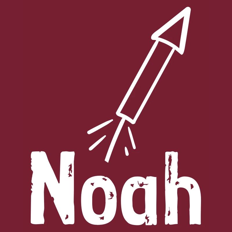 Lettrage NOAH avec fusée VECTOR