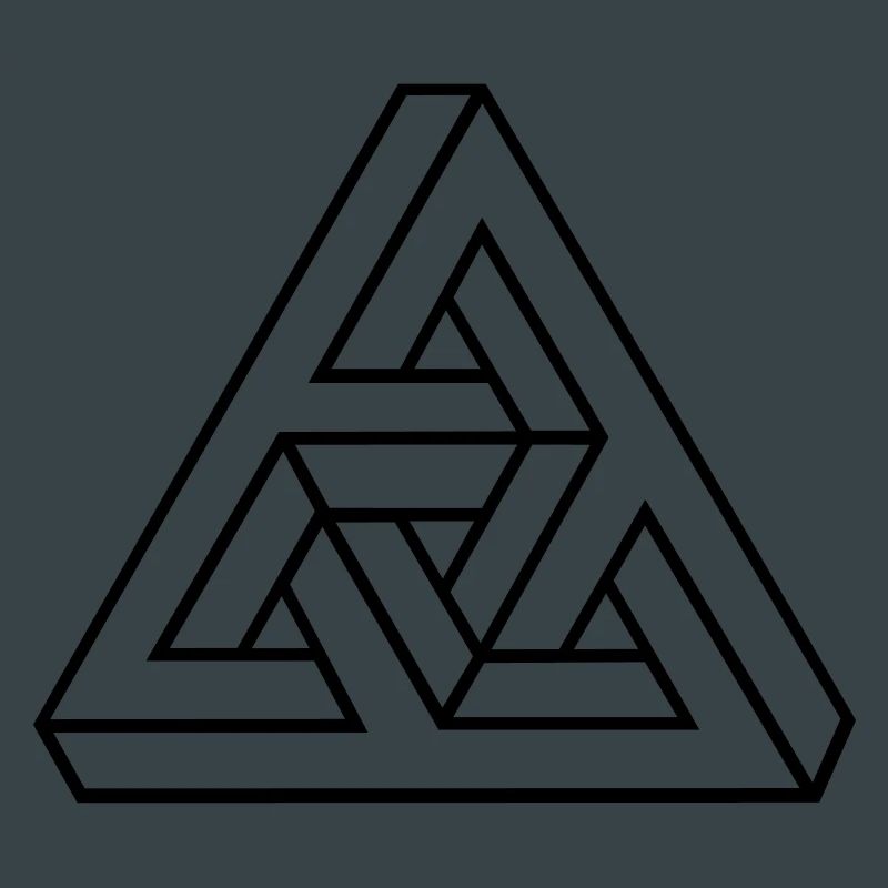 Optical Illusion, Impossible Triangle, mathematics