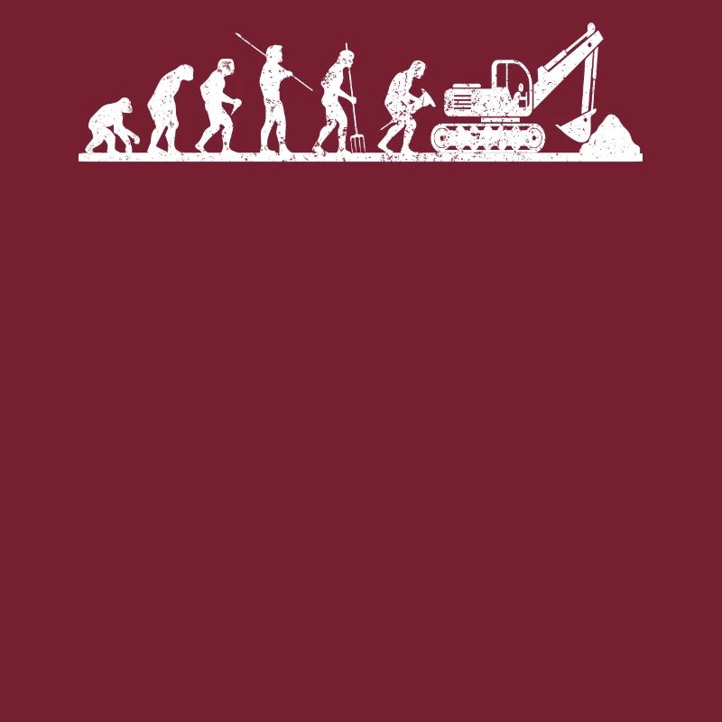 Lustiges Baggerfahrer Bagger Evolution baggern