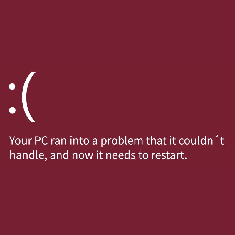 Windows Bluescreen Fehlertext Error Informatik