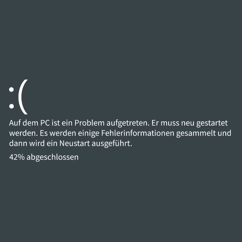 Windows Bluescreen Fehlertext Informatik Error