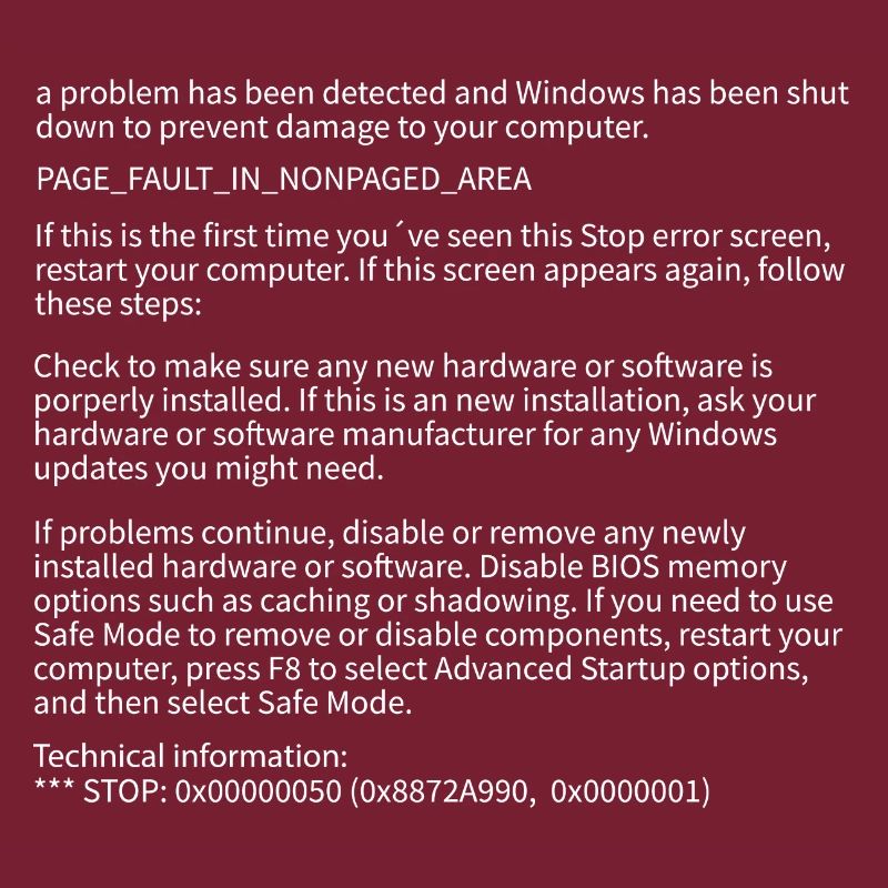 Blauer Bildschirm des Todes Windows Informatik