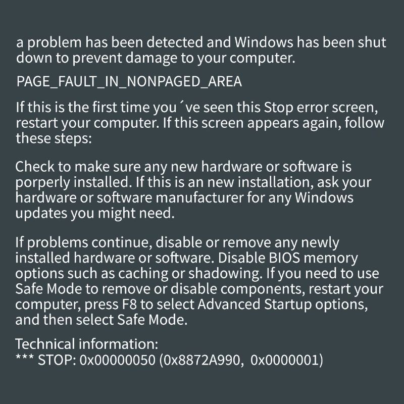 Blauer Bildschirm des Todes Windows Informatik