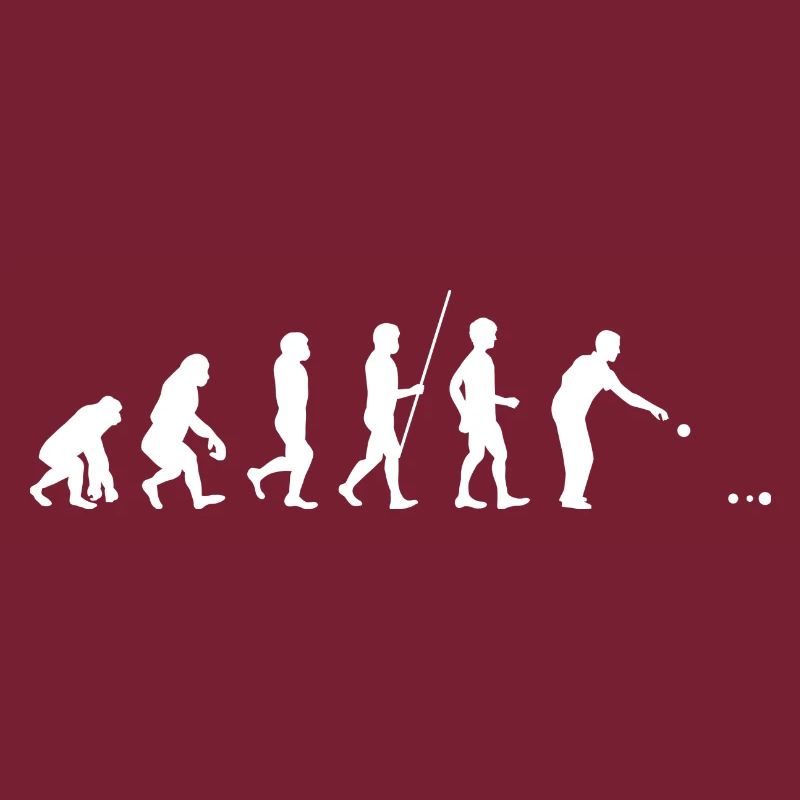 Evolution des Menschen, Pétanque. Geschenkidee