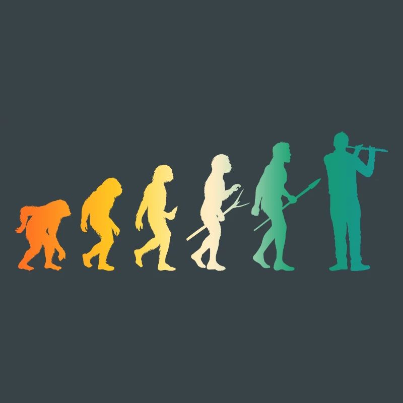 Flötist Evolution Querflöte