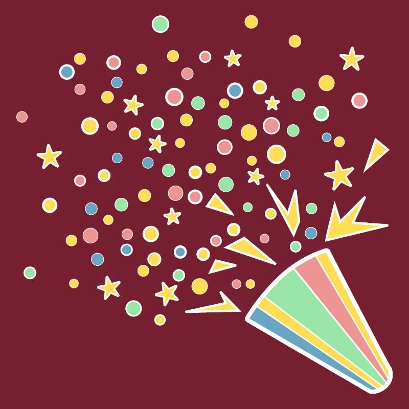 Corne de confettis festive