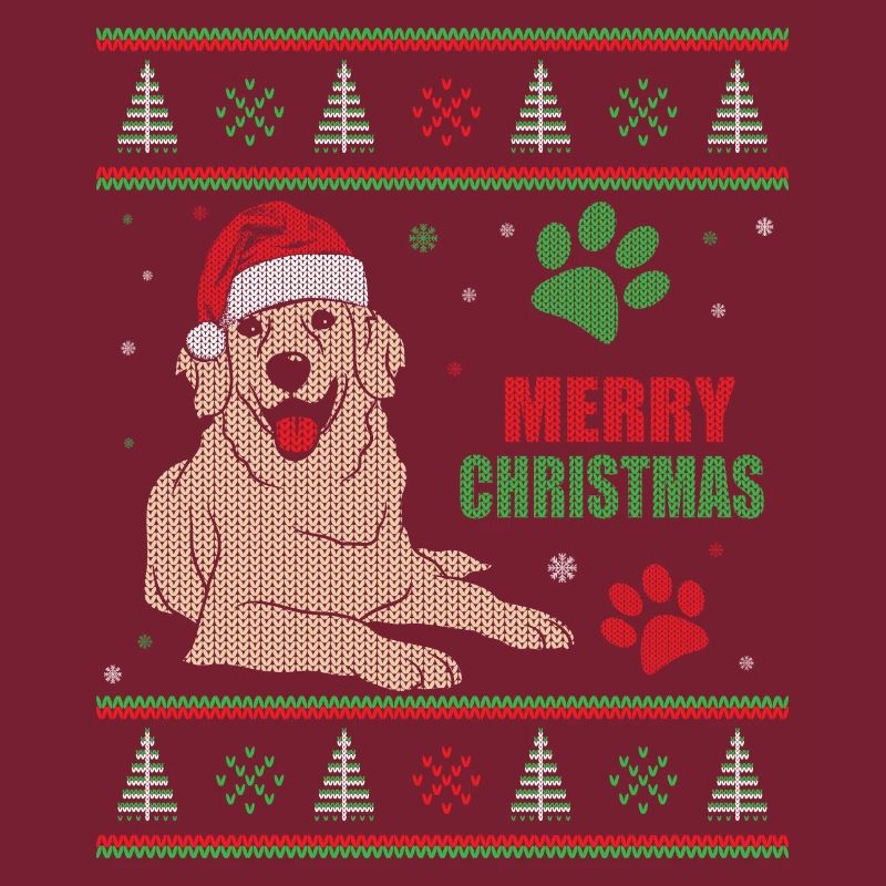 Style de Noël moche Retriever doré