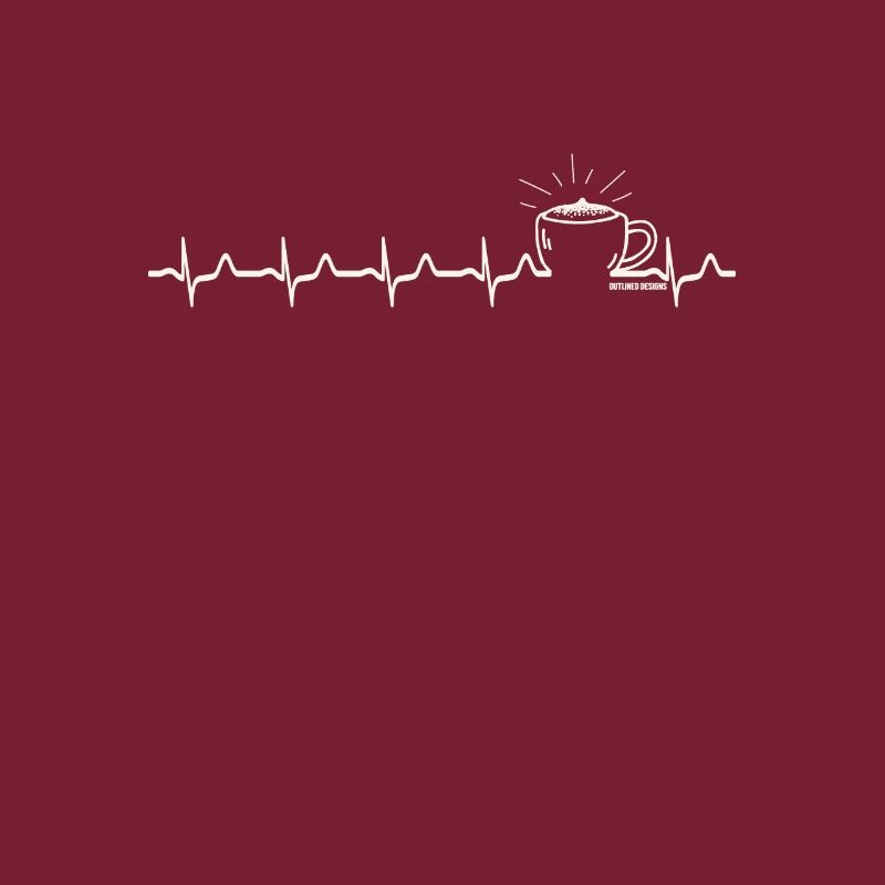 Coffee heartbeat coffee drinker gift