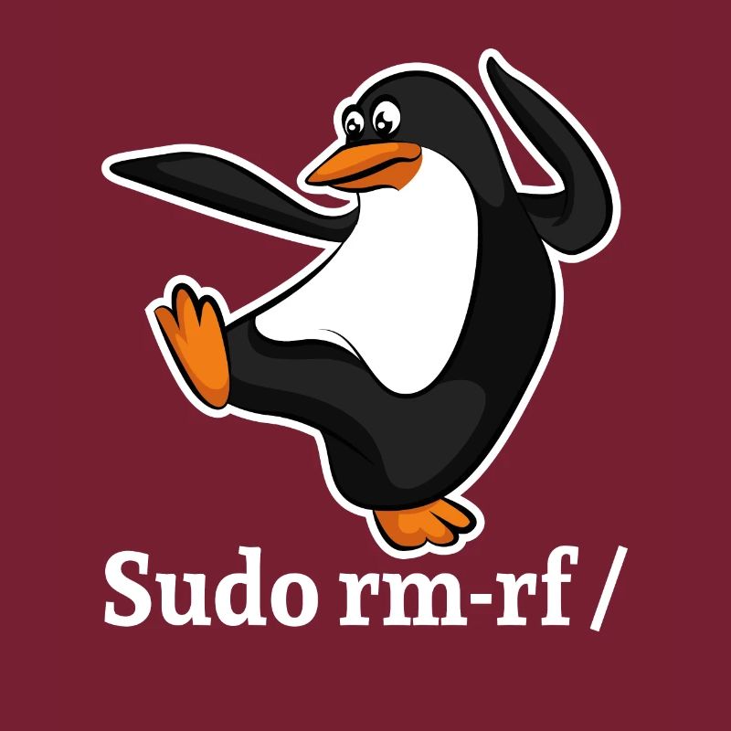 Tux Linux Pingouin Sudo Rm Rf | Computerfreak Hack