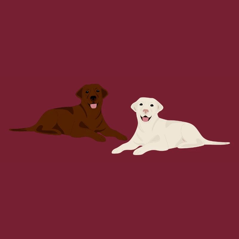 Cadeau de chien labrador bloder et marron