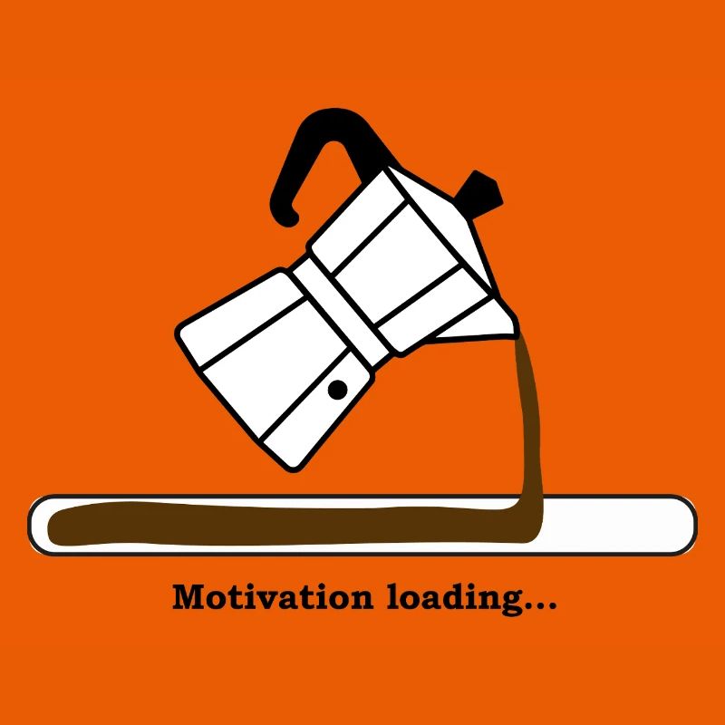 Motivation Loading mit Kaffee