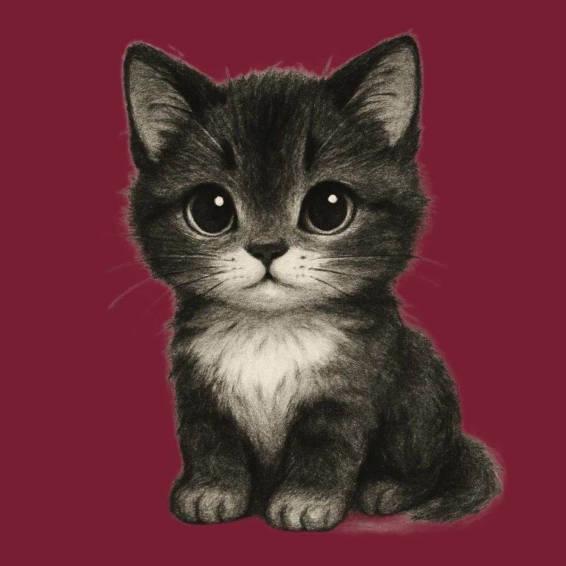 Chaton mignon dans un dessin mignon