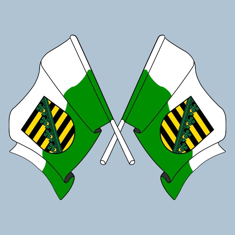 Deux drapeaux de Saxe