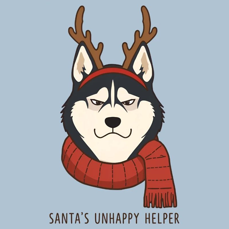 Grumpy Husky – Santa’s Unhappy Helper