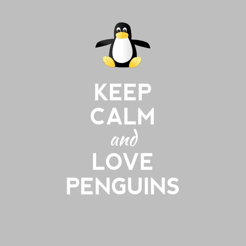 keep calm love pingouin Linux nerd ordinateur cpu lo